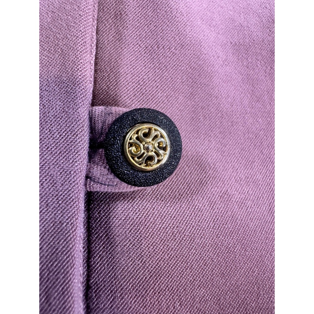 Vintage Leede Bede Mauve Suede Jacket Womens Size 16 Button Front 90s - Picture 5 of 8